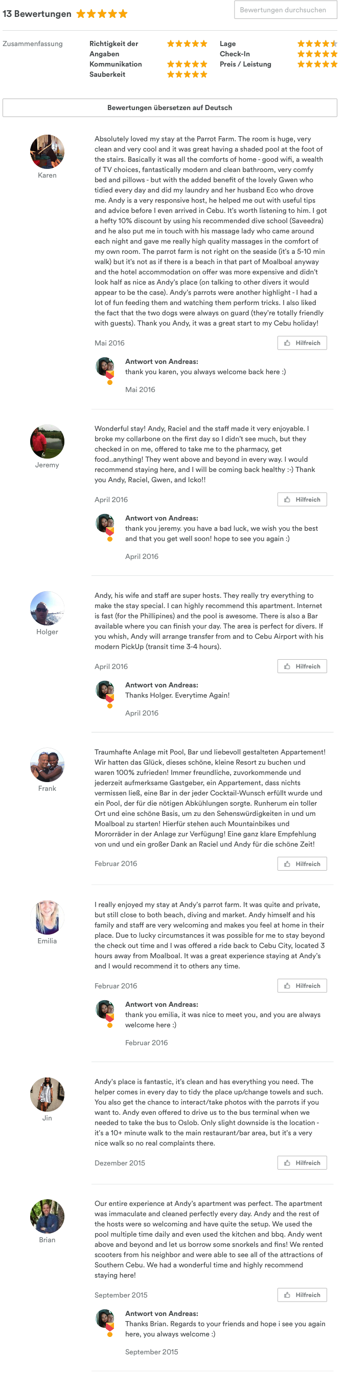 click here for our Guest reviews